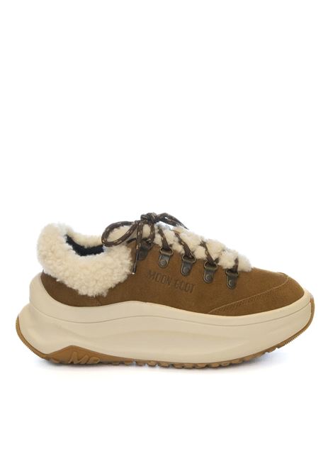 cognac fur suede sneaker MOON BOOT | 2490040MOON247CITY-M008